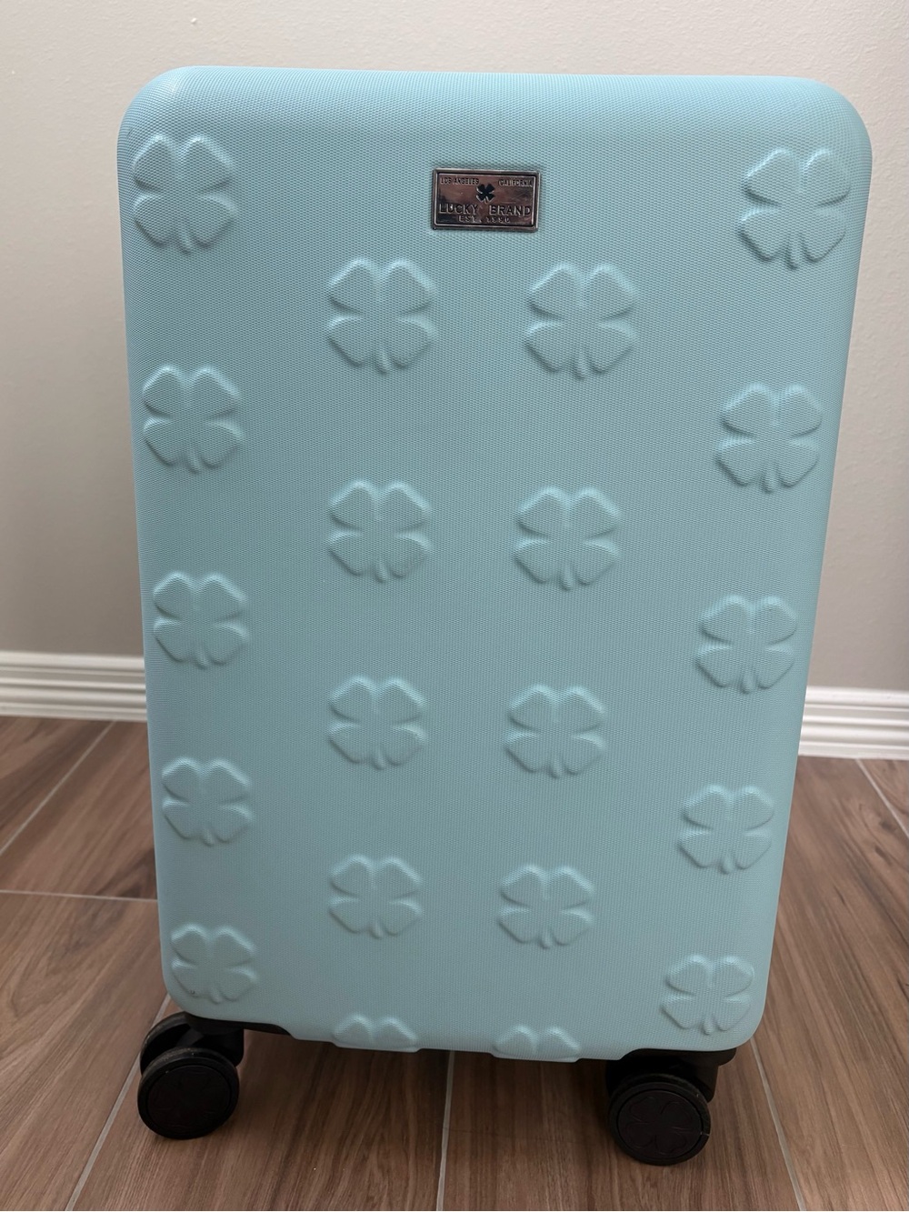Lucky Brand Turquoise Embossed Carry-On Luggage - Used
